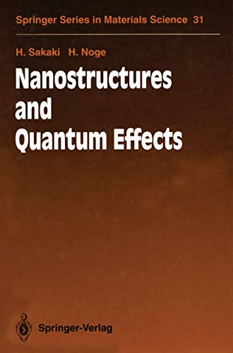 Nanostructures and Quantum Effects: Proceedings of the Jrdc International Symposium Tsukuba, Japan, November 17-18, 1993 - -94%