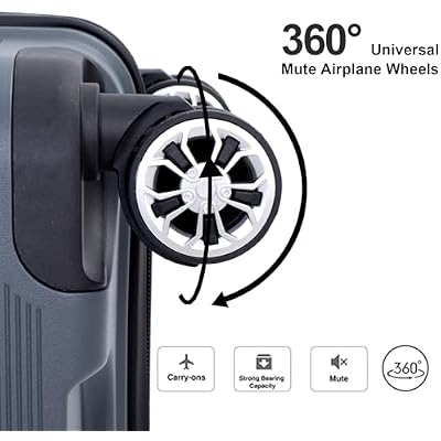 Travelhouse Hardshell Luggage Set,3 Piece Hardside Suitcases Set with Double Spinner Wheel,Lightweight PP Travel Carry-on luggage set with TSA lock