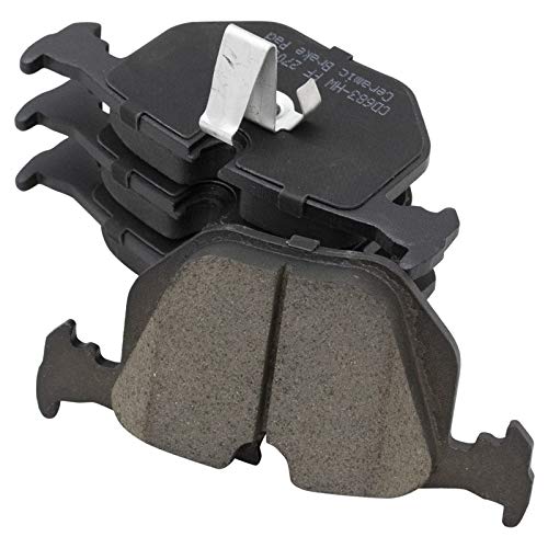 Image of TRQ Rear Brake Pad and Rotor Set Ceramic Compatible with 1995-2001 BMW 740i 740iL