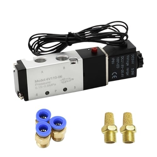 Électrovanne 5 voies 2 positions 4V110-06 pour distributeur d'air