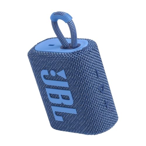 Image of JBL Go 3 Eco Bluetooth Wireless and Environmentally Friendly Speaker Waterproof 5 Hours Battery Life Blue
