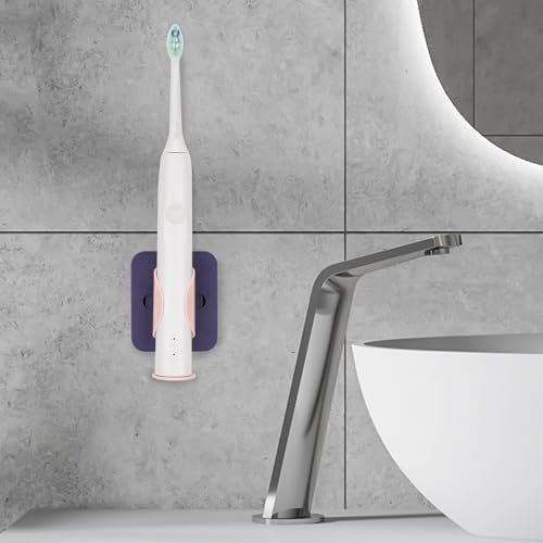 Support brosse à dents électrique Gravity lot de 2 avec drain blanc orange