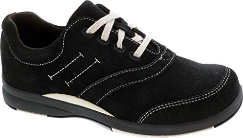 Drew Columbia Women's Suede Tennis Shoes - 10829 Black - 6 W-Wide