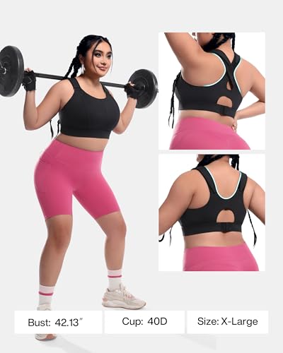 Adjustable High Impact Sports Bras Molded Cup Plus Size Bra for Large Bust Women Running Workout Gym Fitness2