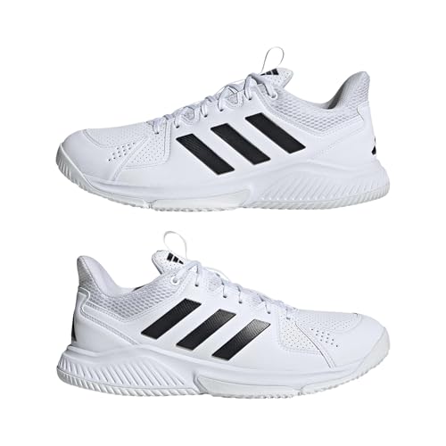 adidas Men's Court Flight M, White/Black, 10.5 - image 7