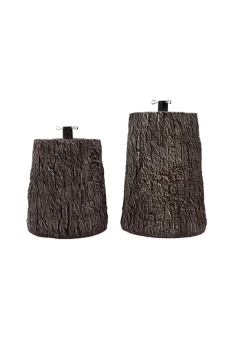 XONE Base tronc pour sapin de Noël | Support arbre de Noël effet bois, dimensions Ø35 x H45 cm