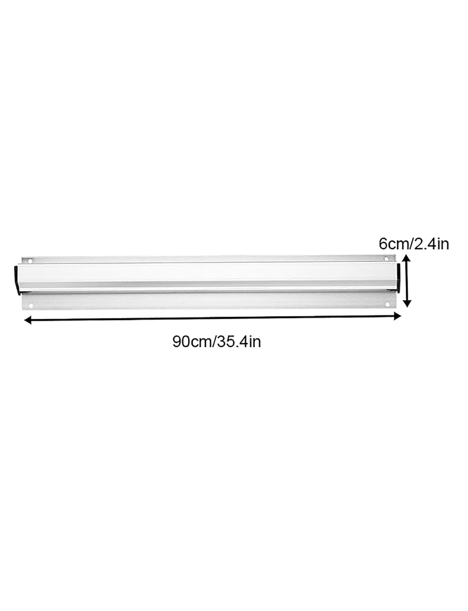 Stojak na paragony, Zamów uchwyt na bilety 35,4 cala, aluminiowy, samoprzylepny, ze śrubami(4 pack)