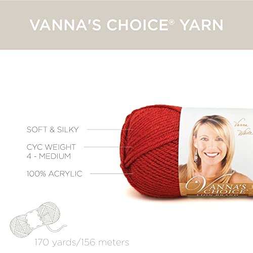 Image of (1 Skein) Lion Brand Yarn Vanna's Choice Yarn, Silver Blue (Pack of 2)