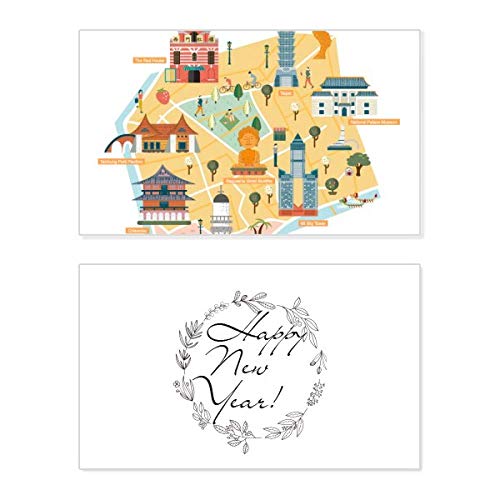 Tarjeta conmemorativa de Año Nuevo: decore con el mapa de Eluanbi