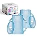 Flipping Holder 2-pack, multipurpose squeeze-proof food pouch holder and juice box holder (Aqua Blue x2)
