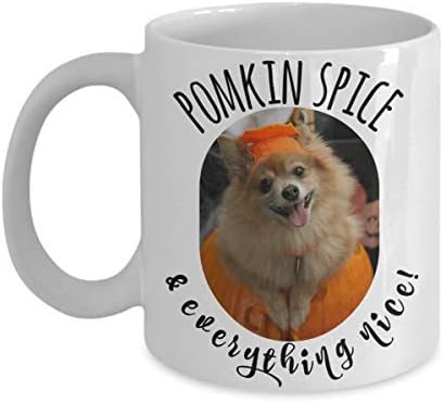 Pom-kin spice mug, Pomeranian mug, Pomeranian mom mug, Pomeranian coffee mug, Pomeranian mom gifts, Pomeranian gifts