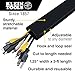 Klein Tools 450-320 Cable Management Sleeve, Cord Management for Home, Office or Job, 1-1/4-Inch Max Diameter, 3-Foot Length, Black, 2-Pack