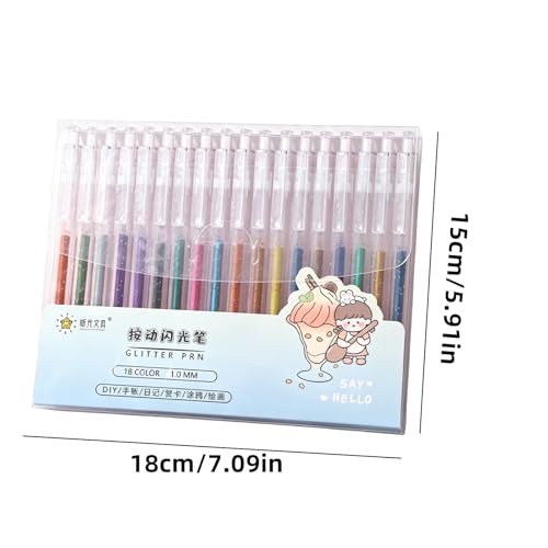 Bolígrafos gel brillo 18 colores FRANDEK miniatura 7