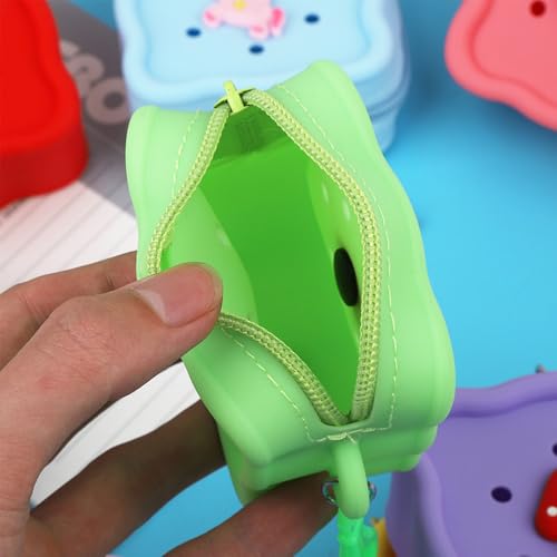 Women's Wallet Coin Purse Soft Mini Wallet Cute Zipper Storage Bag Hole Coin Purse Candy Color School Bag Pendant3
