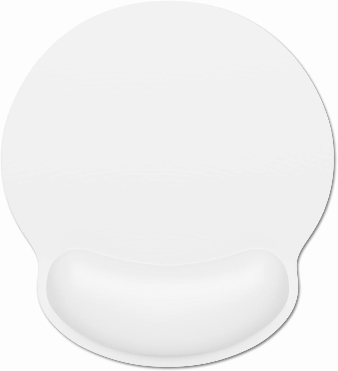 Dapesuom Ergonomic Mouse Pad with Wrist Support, Comfortable Memory Foam Wrist Rest for Easy Typing Pain Relief, Cute Computer Gaming Desktop Mouse Mat with Non-Slip Base for Laptop, Office, White