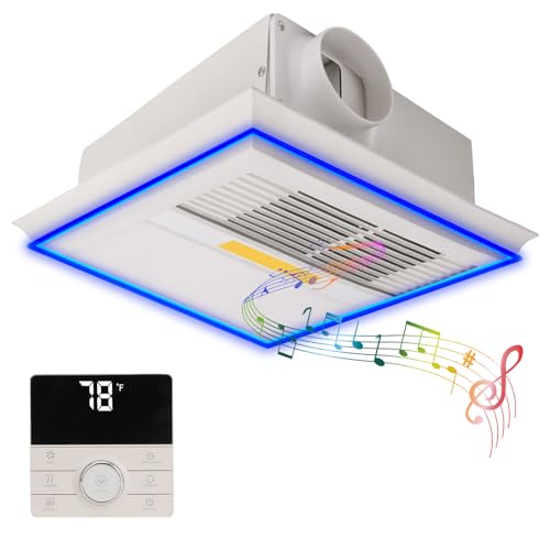 Image of Bathroom Exhaust Fan with Bluetooth Speaker, Exhaust Fan with Light