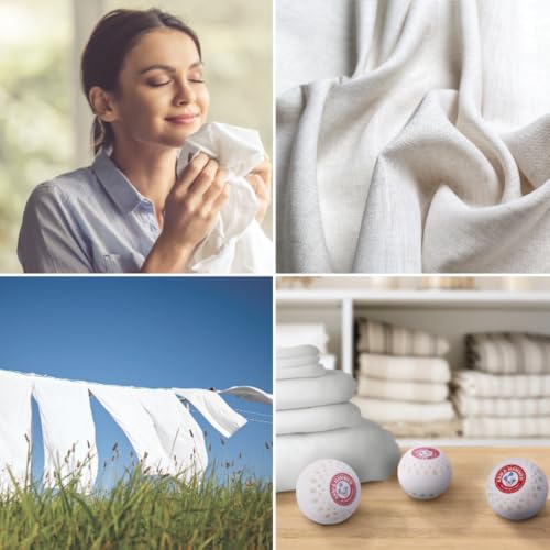 Image of Arm & Hammer OdorBusterz Odor Eliminator Balls, White Linen, 3 Count - Baking Soda Odor Control for Closets, Drawers, Hampers & Small Spaces