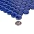 Penny Round Glass Mosaic Tile 1”x1” – 5 Sq Ft Box of 5 Tiles – Glossy Finish, Waterproof, Easy Install Mesh-Backed Tile for Kitchen Backsplash, Bathroom, Shower, Wall, & Decor - Cobalt Blue