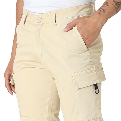 Image of Spykar Men's Regular Cargo Pants