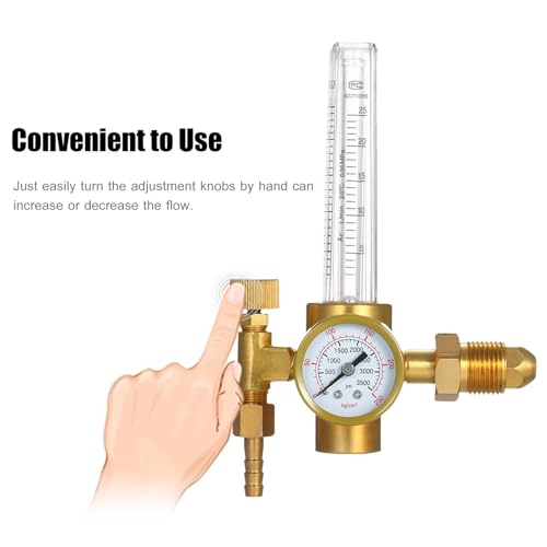 Miniatura 3 de Regulador Gas Argón Co2, Reductor De Presión Para Gas De Protección Argon Co2 Con Medidor De Flujo, 0-3500 Psi, 0-25lpm, Cga580 Entrada, Regulador Para Gas De Soldadura Mig Y Tig