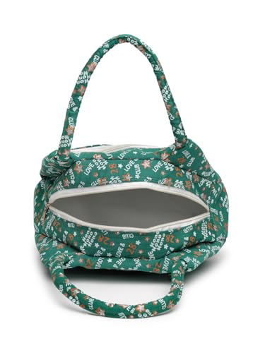 Image of ENSAC Women's Printed Fabric Handbag | Trendy Shoulder Bag for Daily Use | Lightweight, Spacious & Stylish Purse for Office, Shopping, & Travel