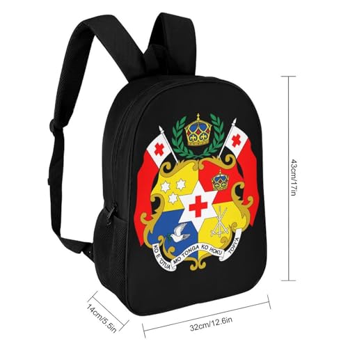 Tonga National Emblem Tongan Unisex Backpack 17" Casual Daypacks Simple Shoulders Bag for Camping Hiking Travel Gear2