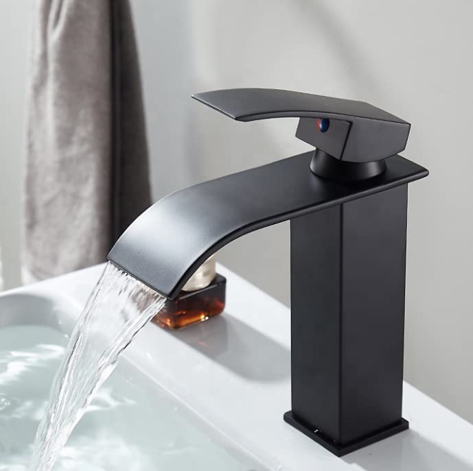 24X7 Emall Waterfall Black Faucet Waterfall Single Lever Basin Mixer Midnight Waterfall Small Black, Ss Material, 7 Inches Height Vessel Mounted - Ceramic, Polished (B09ZLCZKH2) Amazon Price History, Amazon Price Tracker