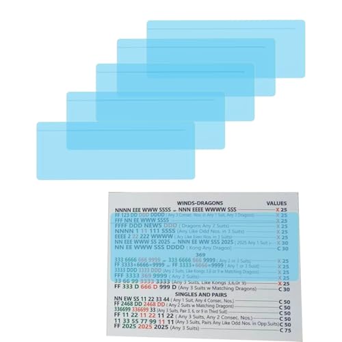 Mahjong Card Line Guide 8 Piezas Accesorios Azul miniatura 3