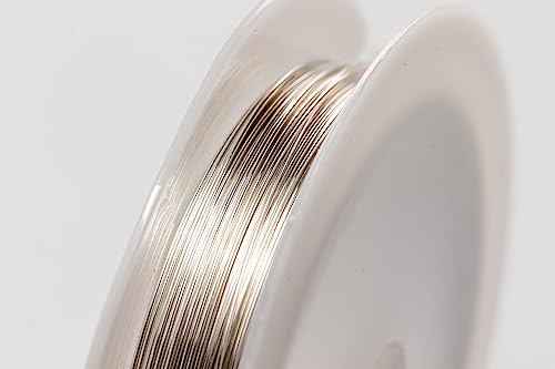 Image of 925 Sterling Silver Wire, 24 Gauge, Round, Half Hard, 50FT by CRAFT WIRE | Sterling Silver Wire for Jewelry Making, Wire Wrapping, Solid 925 Sterling Silver, 0.511mm Wire, High Quality Made in USA