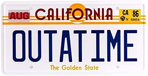 OPO 10 Metal license plate of the Delorean Time Machine c…