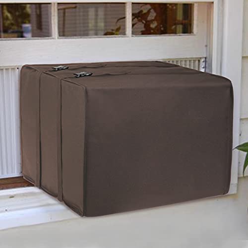 Air Jade Window Air Conditioner Covers for Winter, AC Unit Covers Outside 27W x 19H x 25D inches, Brown