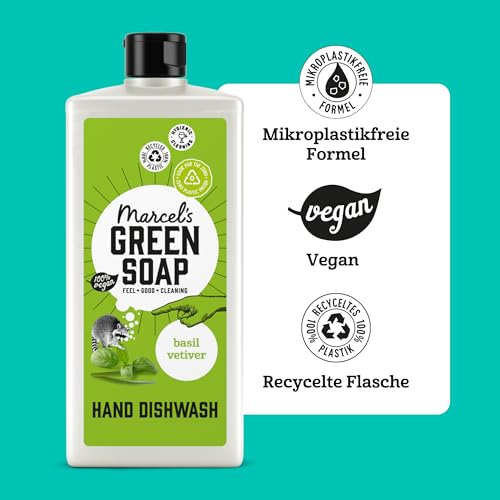 Ökologisches Spülmittel Marcel’s Green Soap mit Basilikum und Vetiver