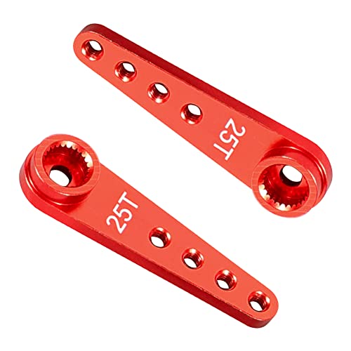 Weishuji Aluminum Servo Horns,25T Aluminum Servo Horns,Aluminum Servo Horn 25T Servo Horn Extension Steering Arm Server Rocker For Rc Car Truck Buggy 5Pcs #TOP4