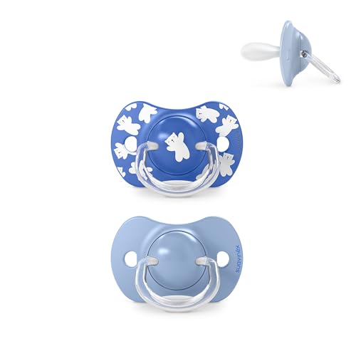 Suavinex, Confezione da 2 Ciucci per Neonati +18 Mesi, con Tettarella in Silicone SX Pro Simmetrica, Piatta e Flessibile, Rispetta lo Sviluppo Orodentale, Wild&Free Verde