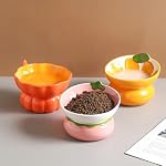 Ceramic Raised Cat Bowl - Pink Elevated Food Bowl for Indoor Cats, Anti-Vomiting & Spine Protection, Cute Tilted Dish for Flat-Faced Cats and Kittens (Strawberry Shaped) - Image 6