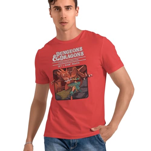 T-shirt Dungeons & Dragons homme en coton de qualité Basic Rules - 2