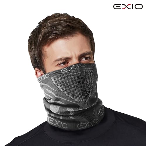 EXIO Winter Neck Warmer Gaiter/Balaclava (1Pack or 2Pack) - Windproof Face Mask for Ski, Snowboard