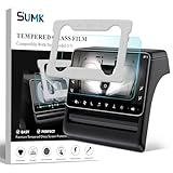 SUMK 8 inch Rear Screen Protector for New Tesla Model 3/Y, [HD & Responsive & 9H] Tempered Glass Screen Protector with Alignment Frame for Model Y Juniper/Model 3 Highland Accessories -Glossy