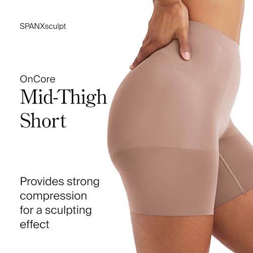 Image of SPANX SPANXsculpt OnCore Mid-Thigh Short - Powerful Sculpting Body Shaper - Level 4 Compression - Shapewear for Women