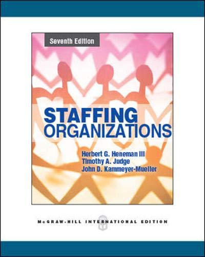Staffing Organizations 0071086471 Book Cover