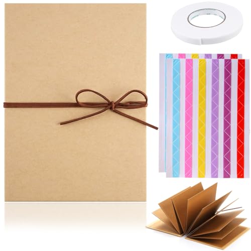 Álbum fotográfico, álbum de fotos DIY dobrável, com adesivo e fita biadesiva, álbuns de fotos para presentes de casamento, Natal, dia dos namorados, aniversário, aniversário