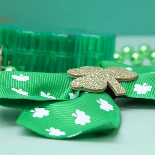 Needzo Saint Patrick's Bow con Trébol, Accesorio Festivo para el Cabello con Pinza de Cocodrilo, Adorno para el Cabello de San Patricio, Talla Única miniatura 7