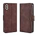 Produktbild EASYCOB Für iPhone XS Max Hülle Premium PU-Leder Schutzhülle Flip Protection Brieftasche [Stent-Funktion] Kartensteckplatz Wallet-Handytasche Braun