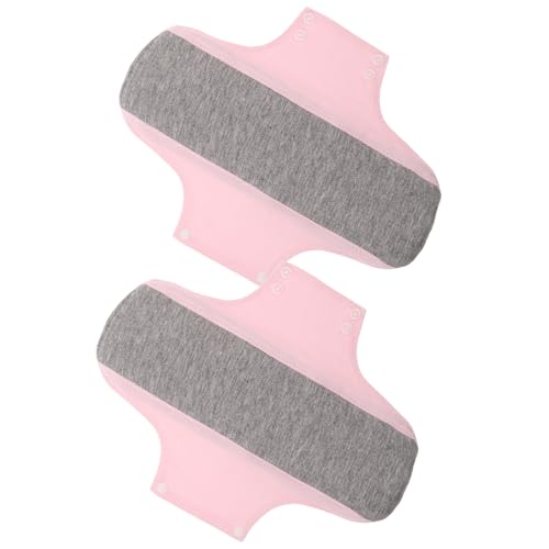 ASAKKURA Compresas de Maternidad Reutilizables 2 Piezas, Toallas Sanitarias de Tela Ultrafinas 22x28 Cm, Algodón Transpirable Rosa Suave para Posparto, Protección contra Fugas y Cuidado