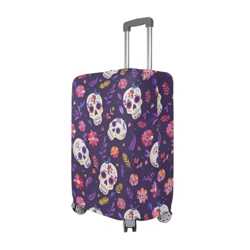 CHIFIGNO Cute Sugar Skull Cover Luggage Protector Luggage Dust Cover with Concealed Zippers for 18-32 Inch Luggage M Fits 22-24 Inch3