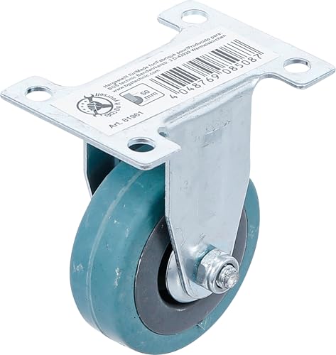 BGS Diy 81961 | Roue fixe | caoutchouc | avec soccle à visser | Ø 50 mm