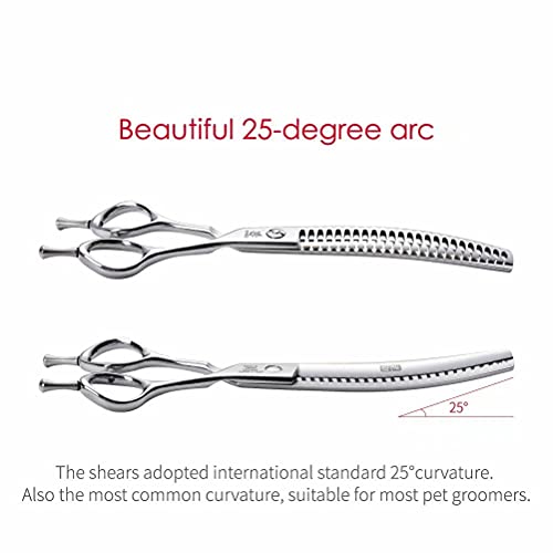 Fenice Peak Professional Dog Grooming Shears Curved Thinning/Chunker