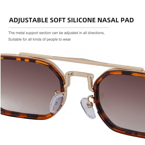 bullabulling Popular Fashion Square Sunglasses Women Retro Punk Trending Men Metal Rectangle Sun Glasses Shades UV4004