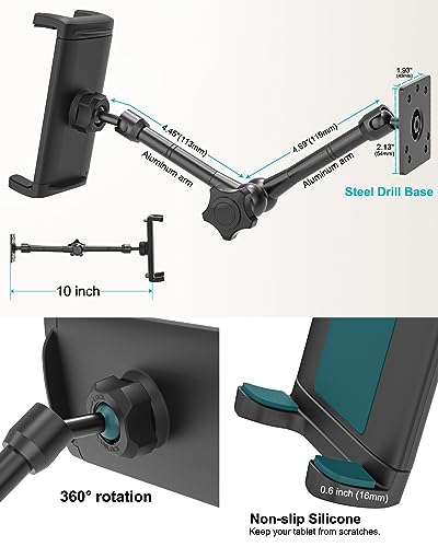 Soporte de pared de metal para tableta base robusta de alta durabilidad para iPad Mini y Air 5