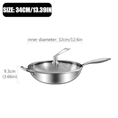 Wok cuadrado de titanio con doble asa 13.39 in miniatura 2
